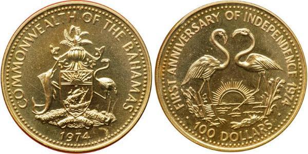 100 Dollar Bahamas 金 