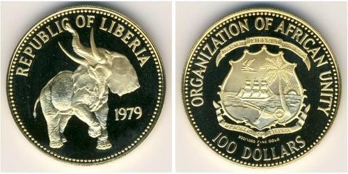 100 Dollar Liberia 金 