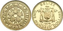 100 Dollar 伯利兹 金 