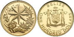 100 Dollar 伯利兹 金 