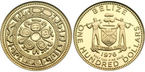 100 Dollar 伯利兹 金 