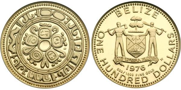 100 Dollar 伯利兹 金 