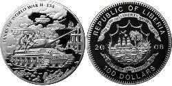100 Dollar Liberia 銀 