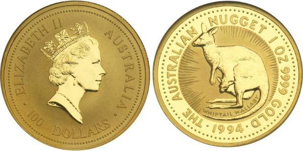 100 Dollaro Australia (1939 - ) Oro Elisabetta II (1926-2022)
