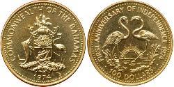 100 Dollaro Bahamas Oro 