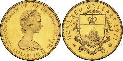 100 Dollaro Bahamas Oro Elisabetta II (1926-2022)