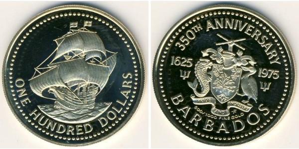 100 Dollaro Barbados Oro 
