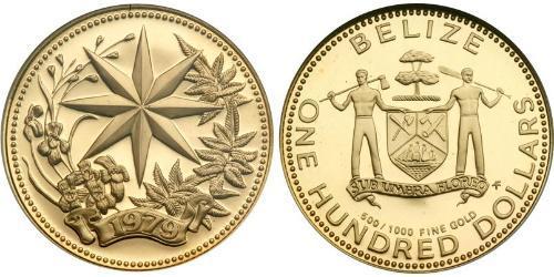 100 Dollaro Belize (1981 - ) Oro 