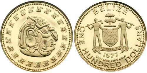 100 Dollaro Belize (1981 - ) Oro 