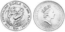 100 Dollaro Australia (1939 - ) Platino Elisabetta II (1926-2022)