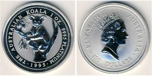 100 Dollaro Australia (1939 - ) Platino 