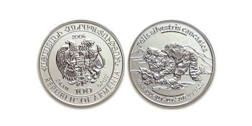 100 Dram Armenia (1991 - ) Silver 