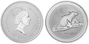 100 Dólar Australia (1939 - ) Oro Isabel II (1926-2022)