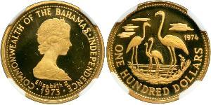 100 Dólar Bahamas Oro Isabel II (1926-2022)