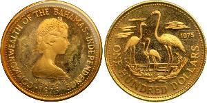 100 Dólar Bahamas Oro Isabel II (1926-2022)