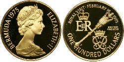100 Dólar Bermudas Oro Isabel II (1926-2022)