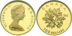 100 Dólar Canadá Oro Isabel II (1926-2022)