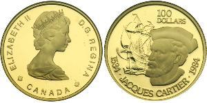 100 Dólar Canadá Oro Isabel II (1926-2022)