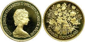 100 Dólar Canadá Oro Isabel II (1926-2022)