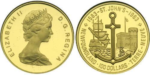 100 Dólar Canadá Oro 