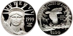 100 Dólar Estados Unidos de América (1776 - ) Platino 