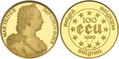 100 Ecu Belgien Gold 