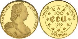 100 Ecu Belgio Oro 