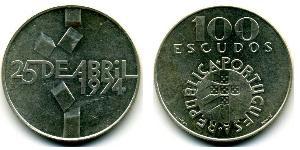 100 Escudo République portugaise (1975 - ) Argent 