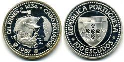 100 Escudo Portogallo (1975 - ) Argento 