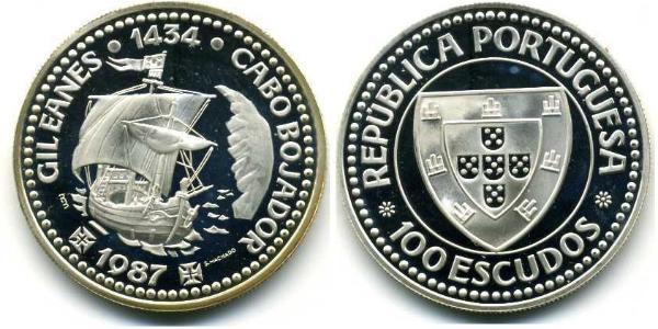 100 Escudo Portogallo (1975 - ) Argento 