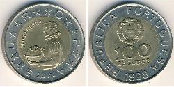 100 Escudo Portuguese Republic (1975 - ) Bimetal 