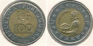 100 Escudo Portuguese Republic (1975 - ) Bimetal 