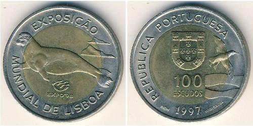 100 Escudo Portuguese Republic (1975 - ) Bimetal 