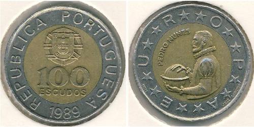 100 Escudo Portuguese Republic (1975 - ) Bimetal 