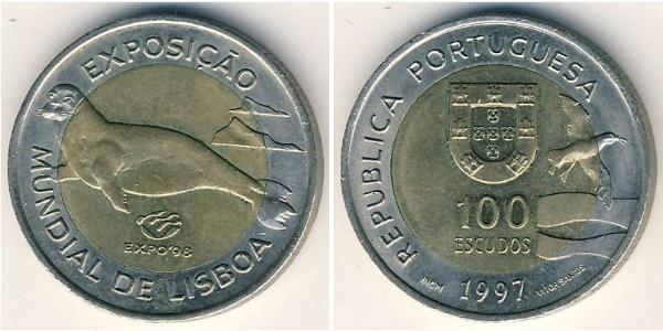 100 Escudo Portuguese Republic (1975 - ) Bimetal 