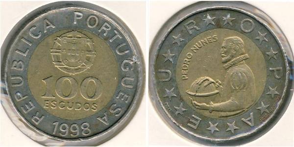 100 Escudo Portuguese Republic (1975 - ) Bimetal 