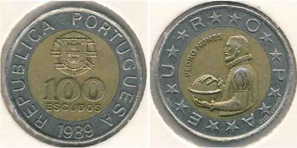 100 Escudo Portuguese Republic (1975 - ) Bimetal 