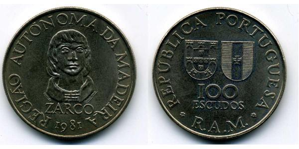 100 Escudo Portugal / Madère Cuivre/Nickel 