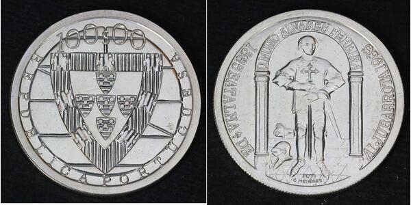 100 Escudo Portugal Plata 