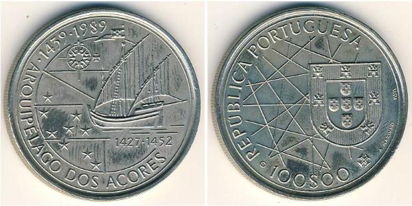 100 Escudo Republica Portuguesa (1975 - ) Plata 