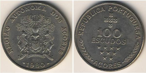 100 Escudo Azzorre Rame/Nichel 