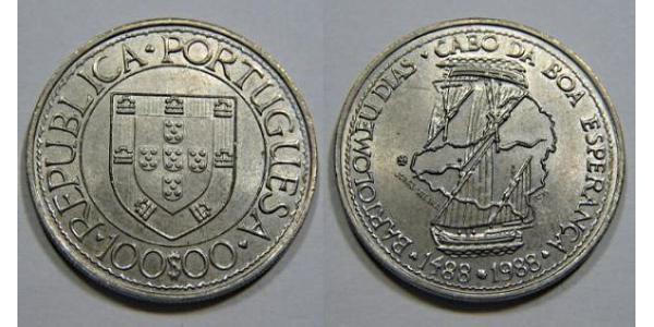 100 Escudo 葡萄牙 銀 