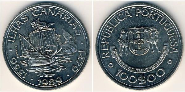 100 Escudo 葡萄牙 銀 