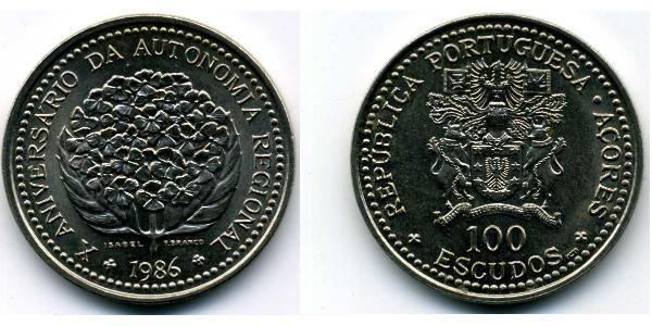 100 Escudo 亚速尔群岛 銅/镍 
