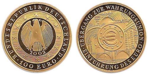 100 Euro Bundesrepublik Deutschland  (1990 - ) Gold 