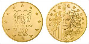 100 Euro French Fifth Republic (1958 - ) Gold 