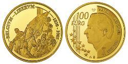 100 Euro Belgique Or Albert II de Belgique