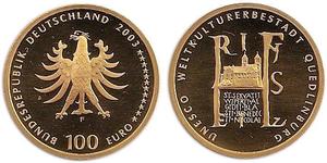 100 Euro Alemania (1990 - ) Oro 