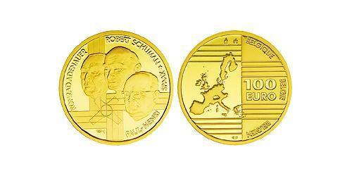 100 Euro Bélgica Oro 