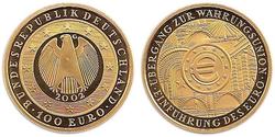 100 Euro Repubblica Federale di Germania (1990 - ) Oro 